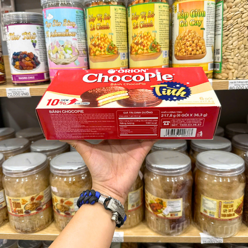 Thông tin khối lượng tịnh và năng lượng trên cạnh hộp