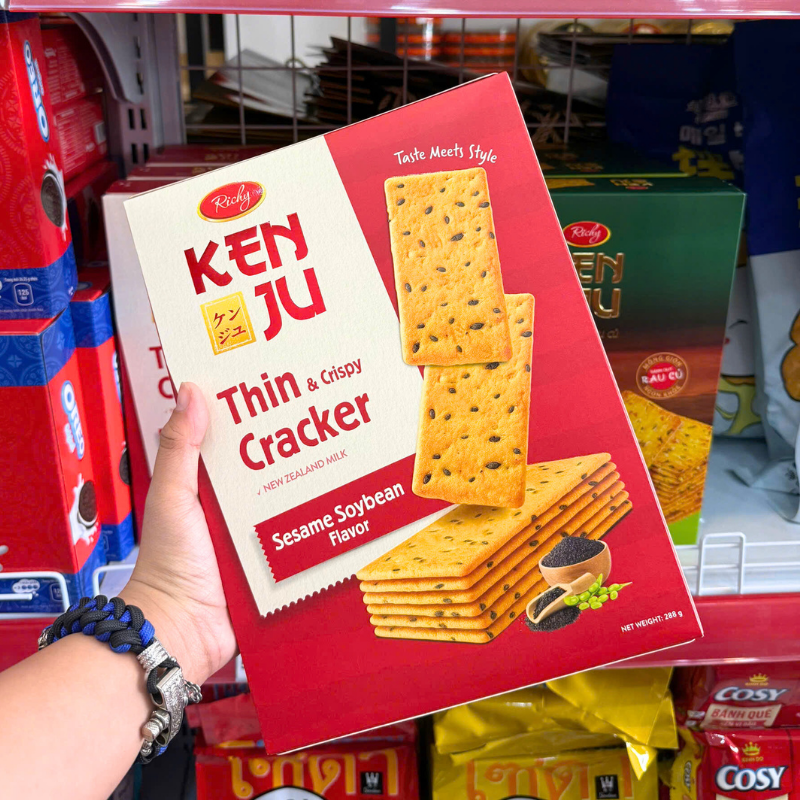 Bánh Quy Đậu Nành Mè Richy Kenju Hộp Giấy 288g