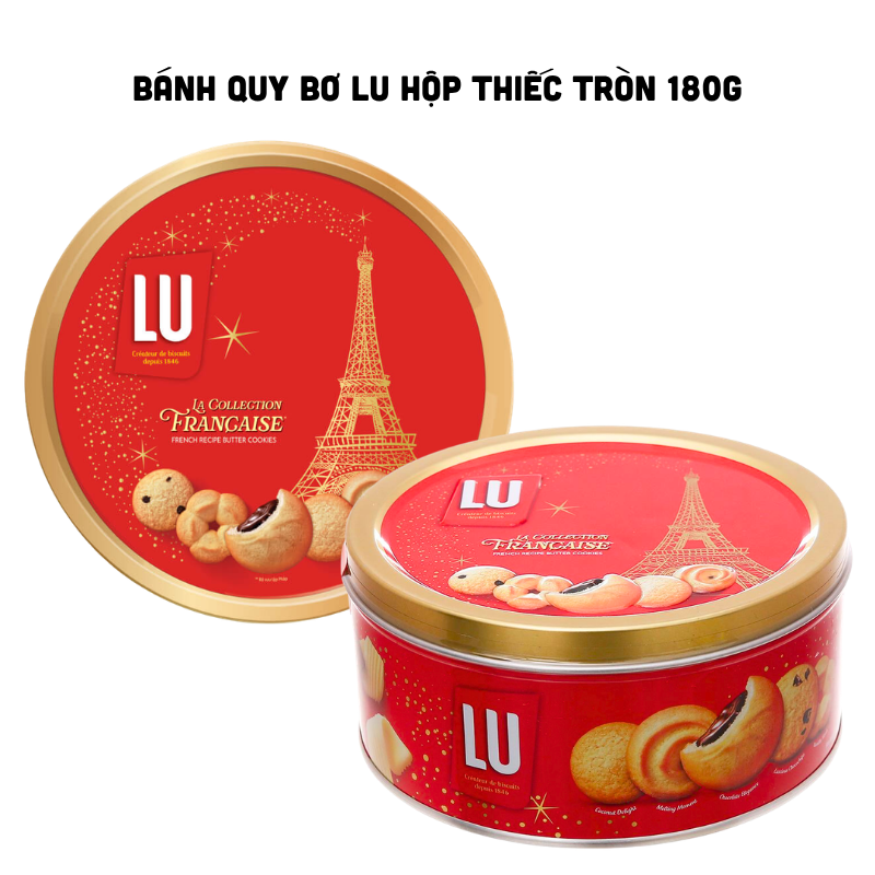 Thiết kế hộp thiếc tròn tông đỏ nổi bật