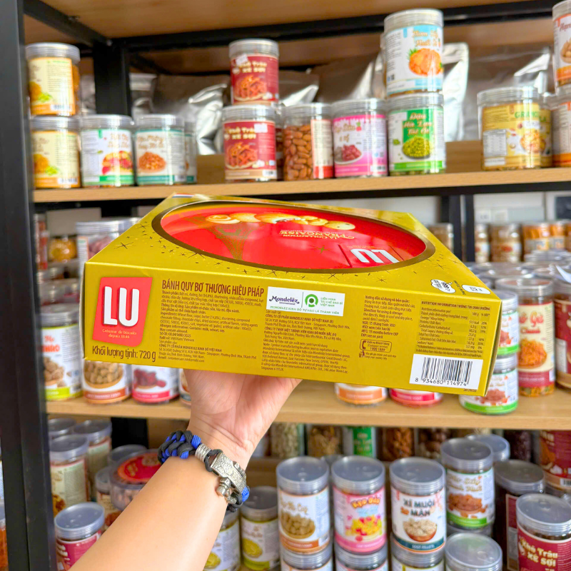 Thông tin khối lượng tịnh 720g ở cạnh hộp