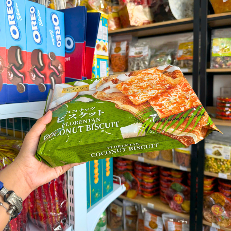 Bánh Quy Dừa Giòn Hongya Florentan Coconut Biscuit 256g