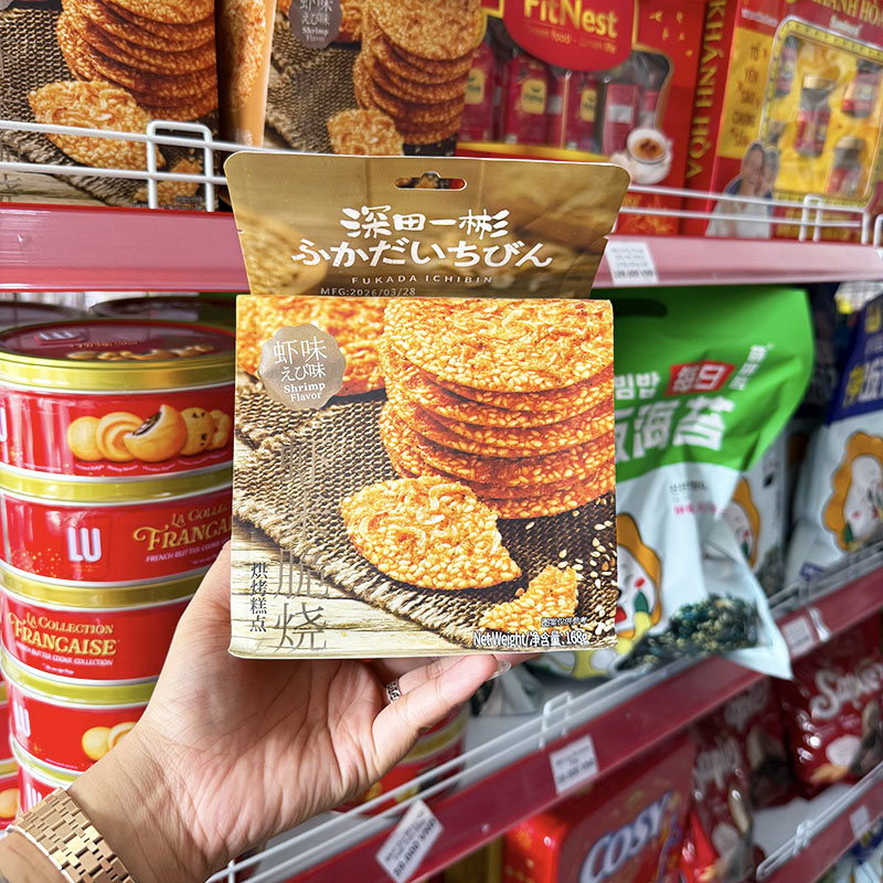 Bánh Quy Mè Tôm Nướng Fukada Ichibin 168g