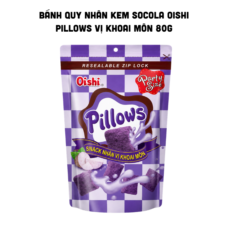 Snack Nhân Vị Khoai Môn OISHI PILLOWS 80g