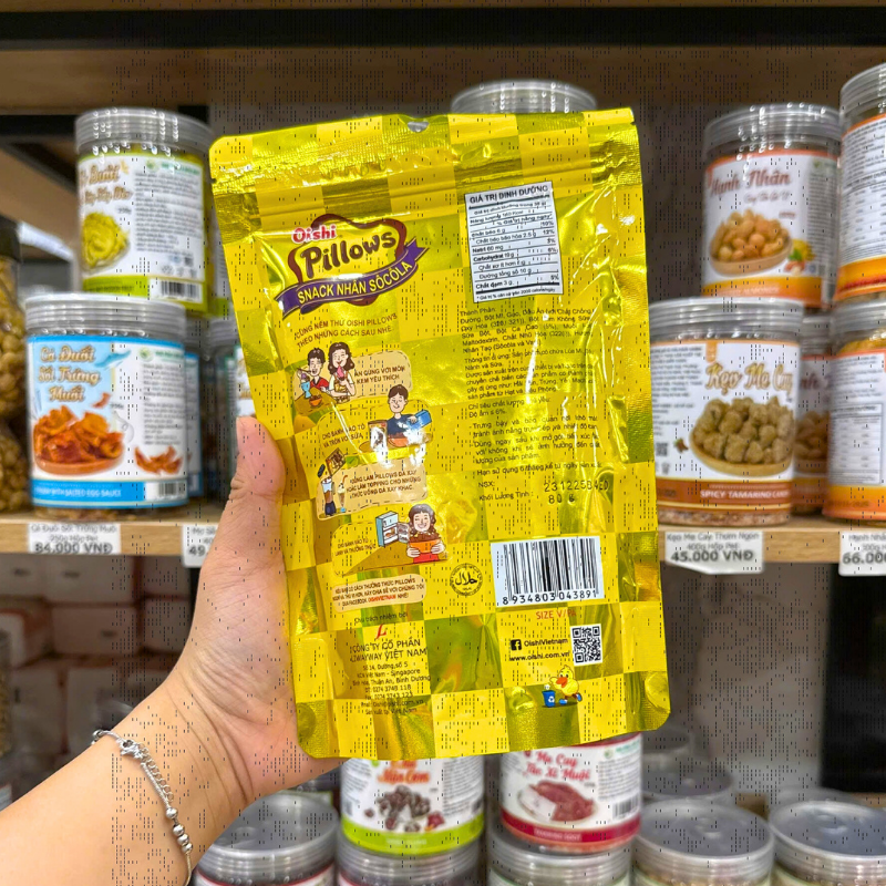 Mặt sau bao bì với thông tin sản phẩm và hướng dẫn sử dụng