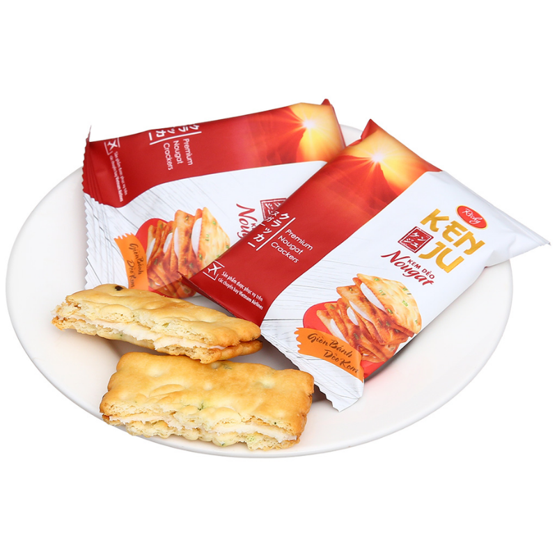 Bánh Quy Kem Dẻo Nougat Kenju Richy 186g