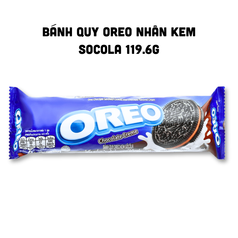 Bánh Quy Oreo Nhân Kem Socola 105g