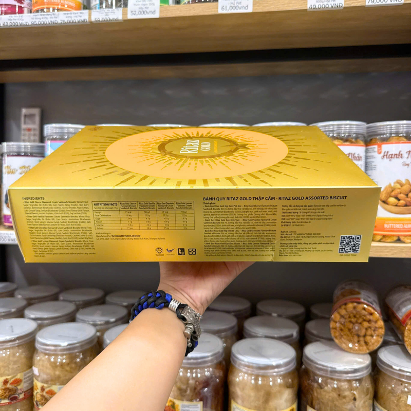 Bánh Quy RITAZ GOLD Mặt Trời Thập Cẩm 210g Hộp Giấy Màu Đỏ