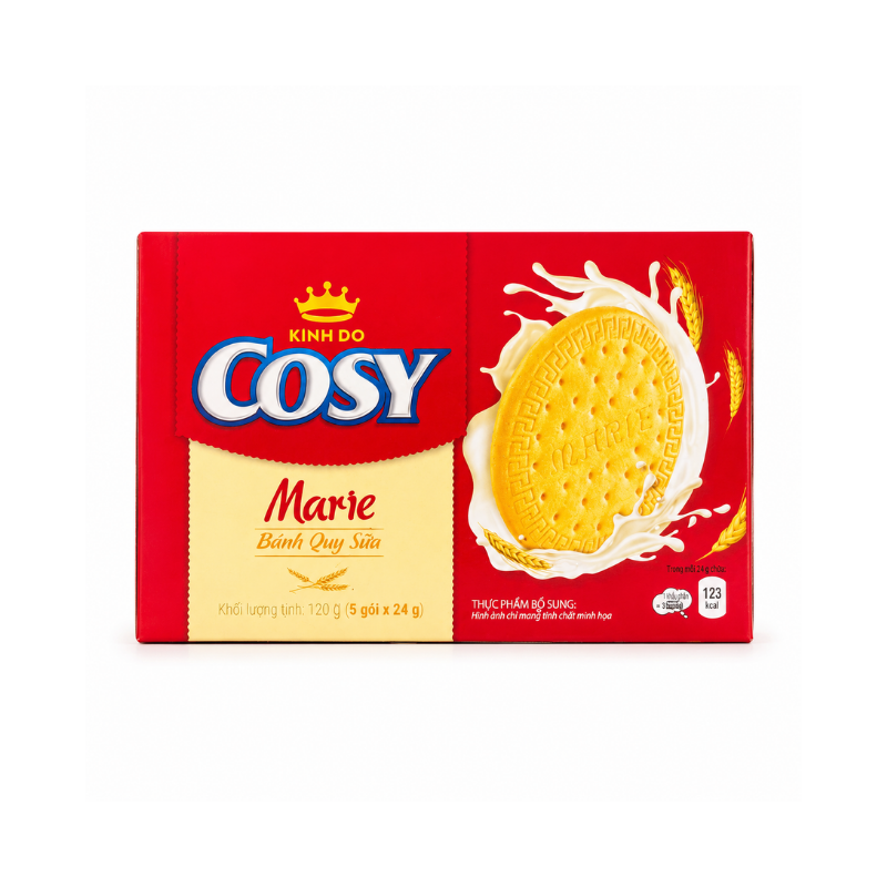 Bánh Quy Sữa Cosy Marie - Bánh Kinh Đô - Bánh Cosy 120g (5 Gói x 24g) – một lựa chọn đáng tham khảo trong Bách hóa, thực phẩm, đồ ăn vặt