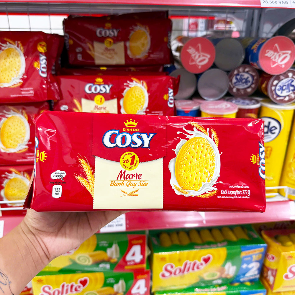 Mặt trước bao bì bánh quy sữa Marie Cosy 272g