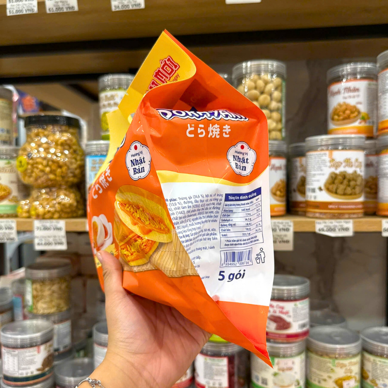 Thông tin quy cách 5 gói thể hiện ở cạnh bao bì
