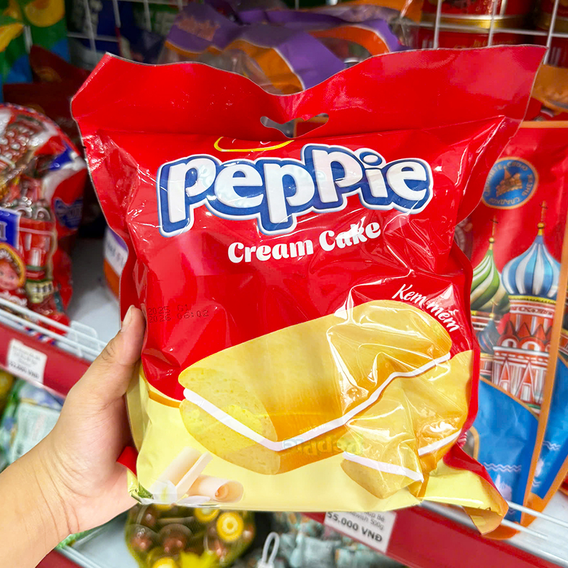 Mặt trước bao bì màu đỏ của sản phẩm