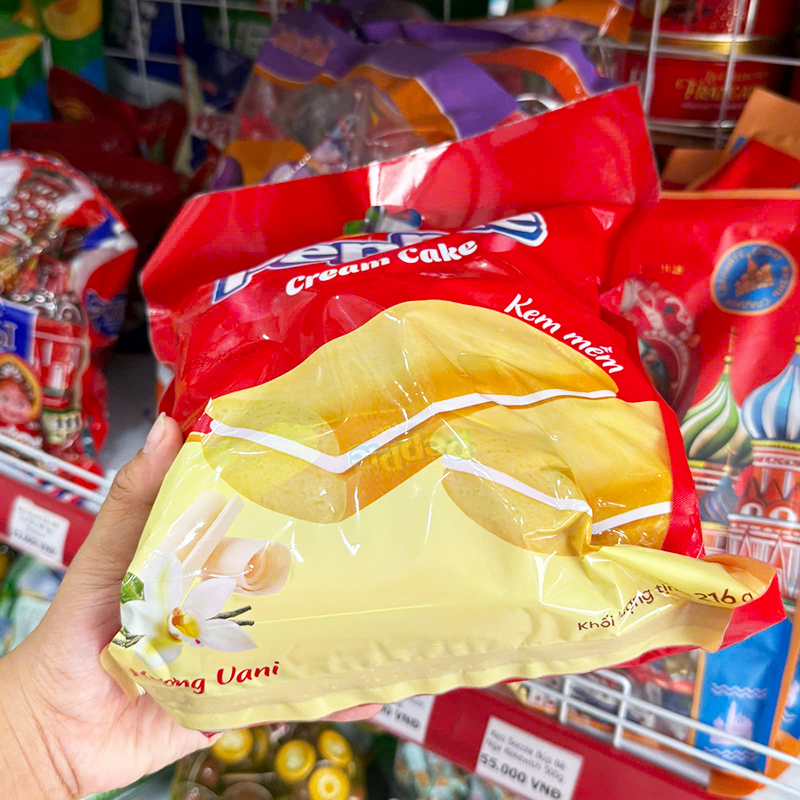 Bánh Richy Peppie Kem Mềm Màu Đỏ 216g