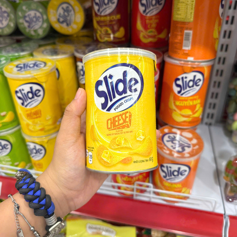 Bánh snack khoai tây lát Slide nhiều vị 60Gr hộp mini