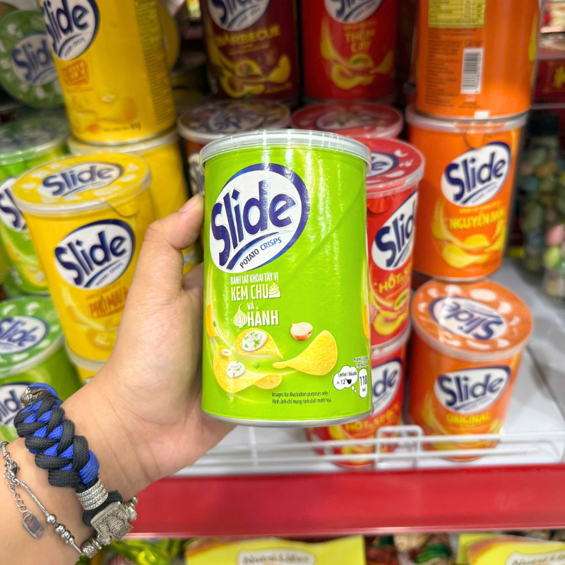 Bánh snack khoai tây lát Slide nhiều vị 60Gr hộp mini
