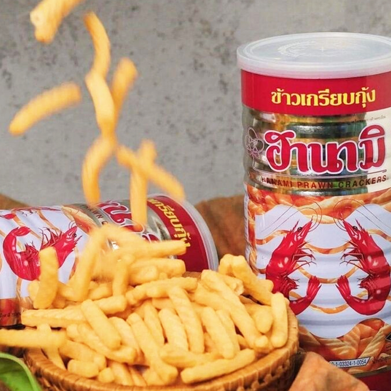 Bánh Snack Tôm Hanami Thái Lan Thùng 12 Lon 110gr