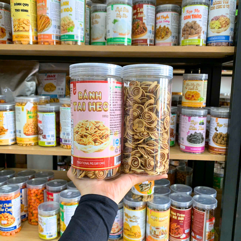Bánh Tai Heo Nhí Nâu Thơm Ngon 350g Hộp Pet