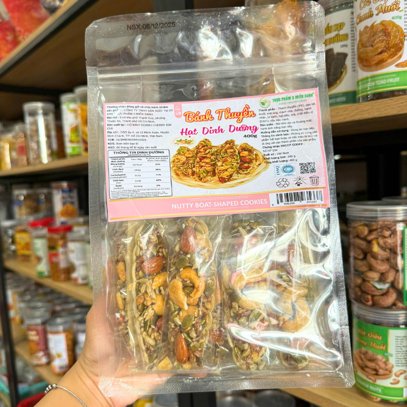 Mặt trước túi zip trong 400g