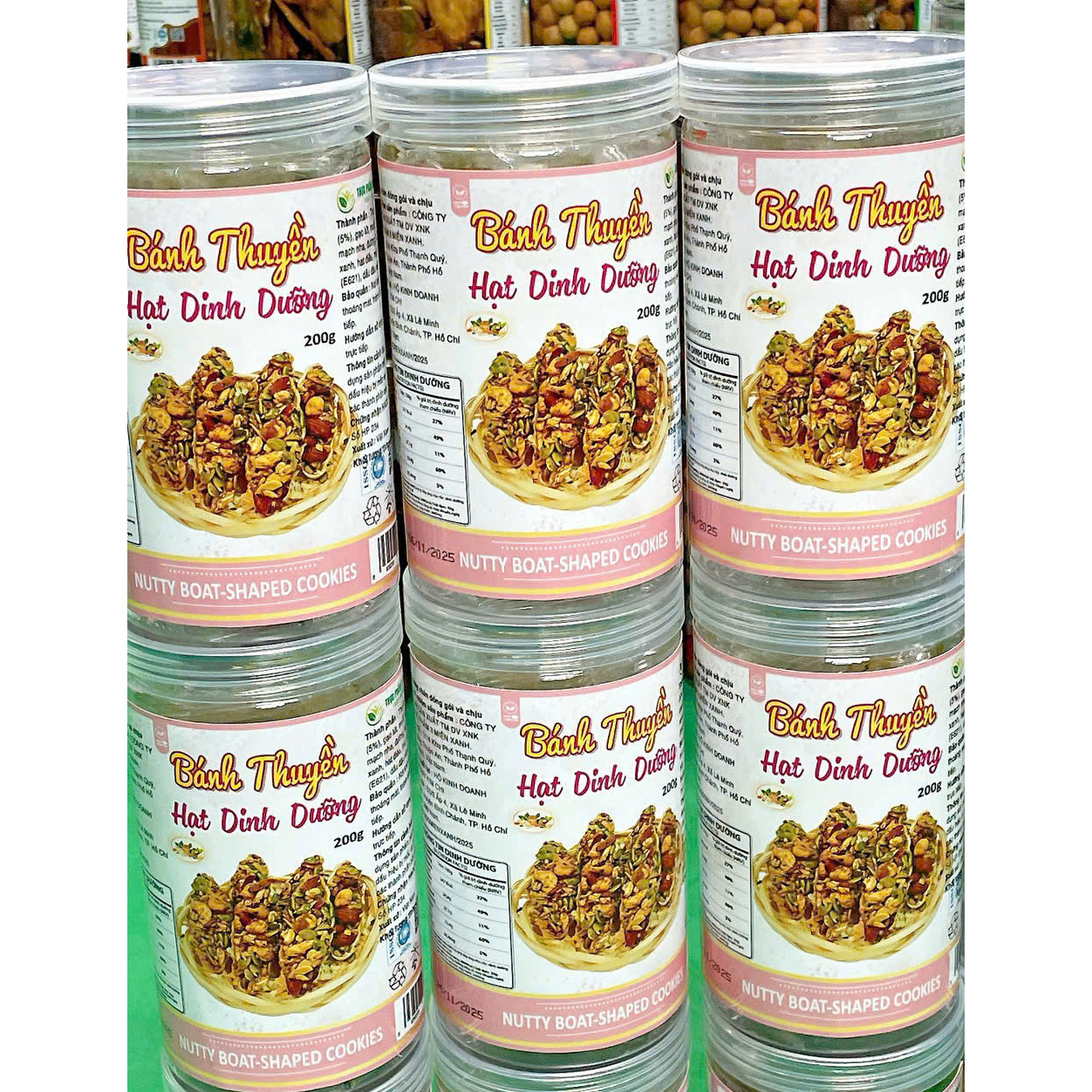 Bánh Thuyền Hạt Dinh Dưỡng 200g Hộp