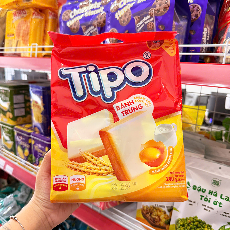 Bánh Tipo Trứng Nướng Vị Sữa 240g
