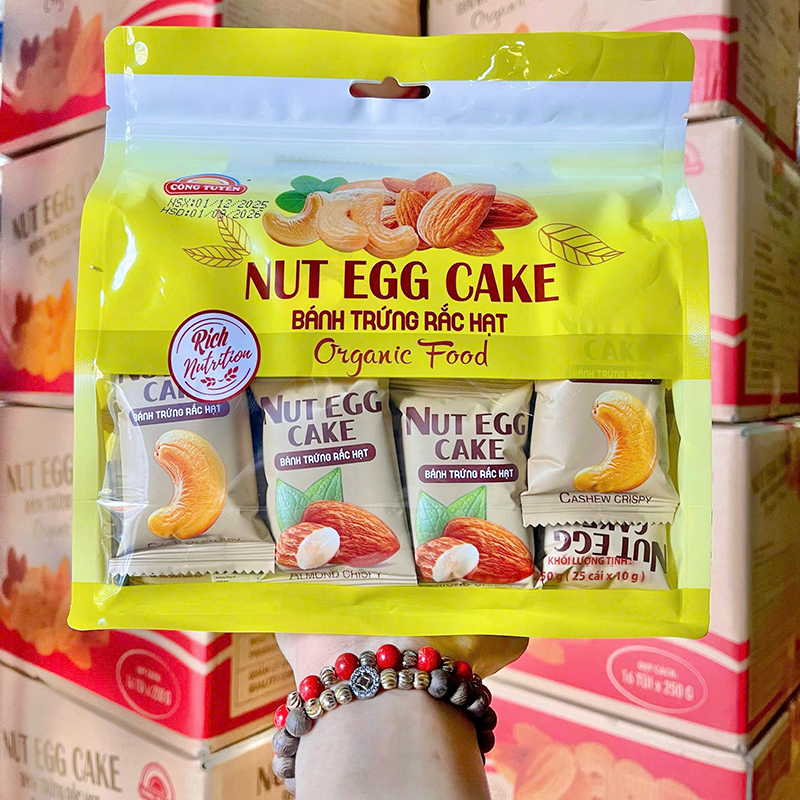 Khám phá Bánh Trứng Rắc Hạt Dinh Dưỡng Organic Food Công Tuyền thuộc nhóm Bánh quy, bánh gạo, bánh xốp, snack