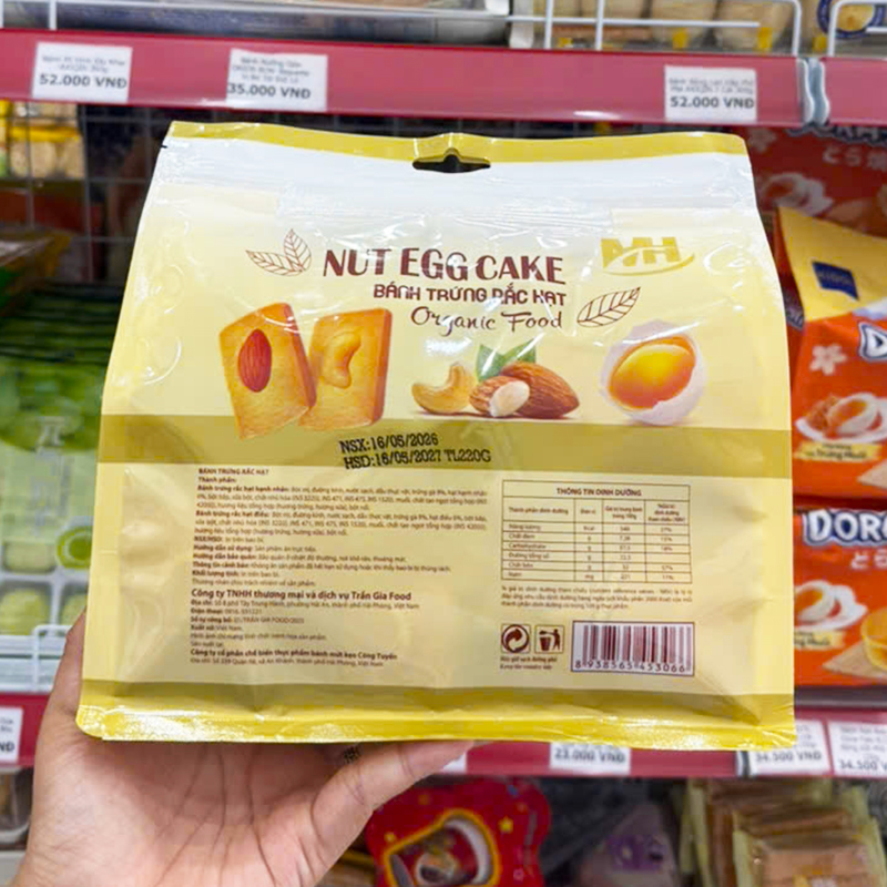 Bánh Trứng Rắc Hạt Dinh Dưỡng Organic Food MH - Túi 20 Cái