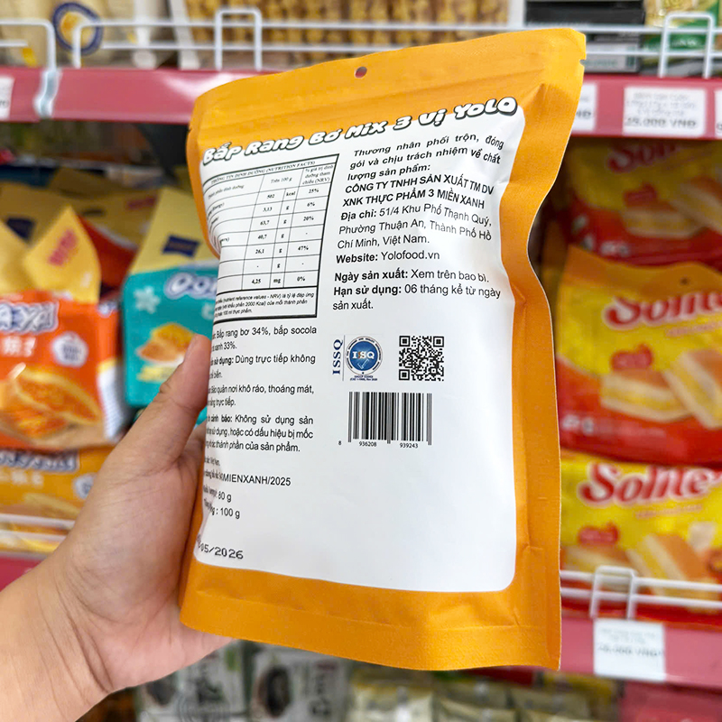 Chi tiết mặt sau với hướng dẫn sử dụng và bảo quản