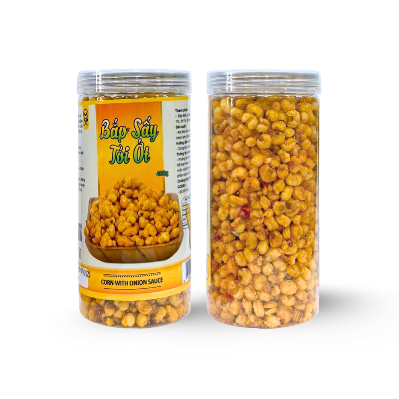 Khám phá Bắp Sấy Tỏi Ớt Hộp 400g Thơm Ngon Hộp thuộc nhóm bắp sấy tỏi ớt
