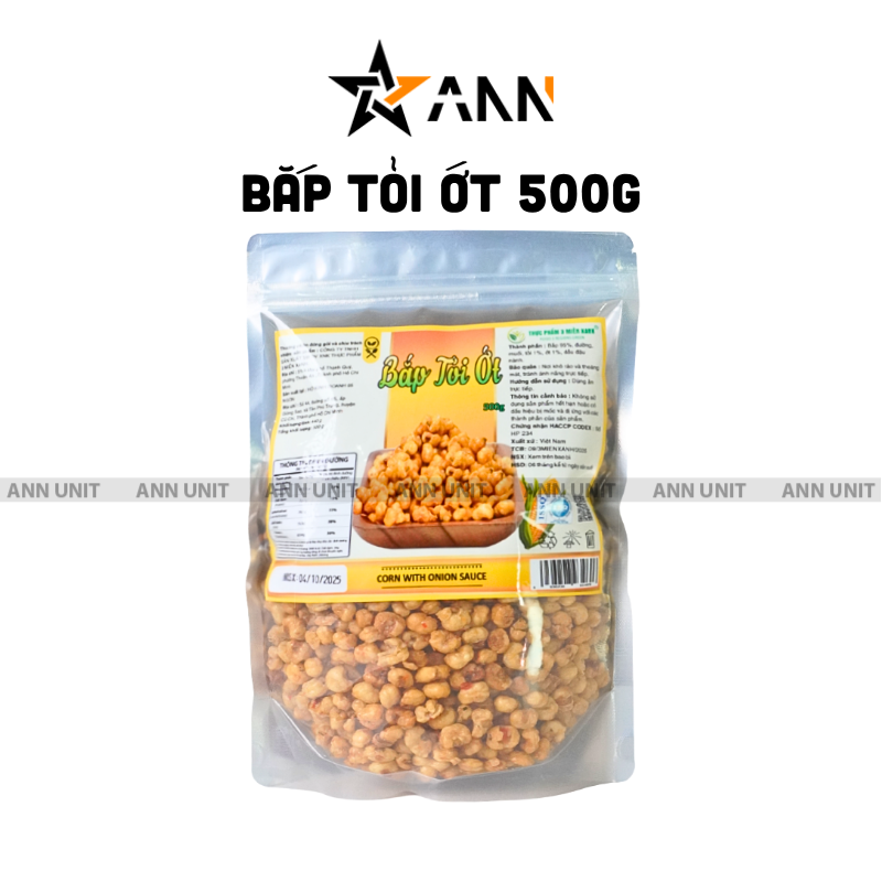 Bắp Tỏi Ớt 500g Túi Zip
