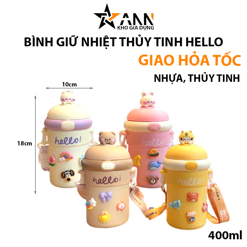 Hình minh họa kích thước 18 x 10 x 8 cm và dung tích 400ml