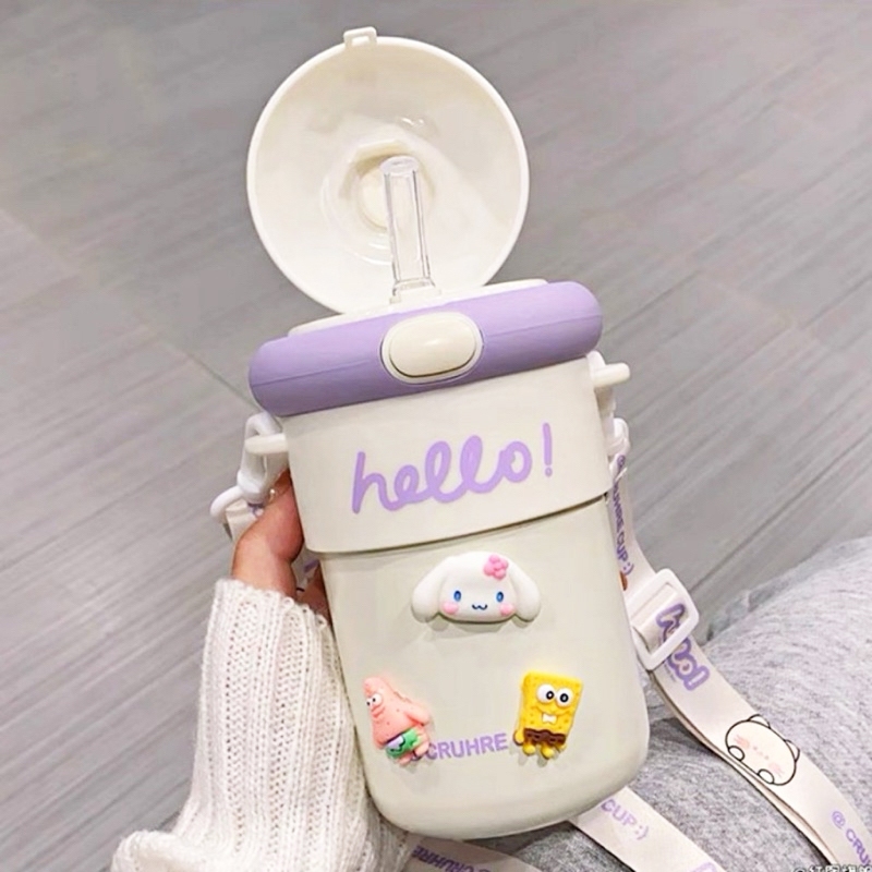 Bình Giữ Nhiệt Thủy Tinh Hello 400ml