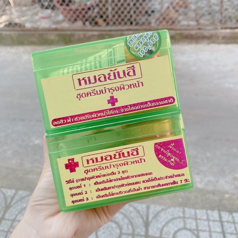 Bộ Kem Yanhee Thái Lan Xanh Lá 5 Món Hỗ Trợ Da Thâm Nám Dưỡng Sáng Da