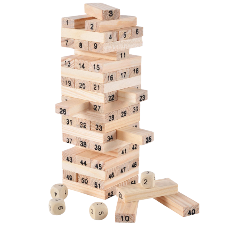 Bộ Rút Gỗ Cao Cấp Số 54 - Bộ Xếp Gỗ Cho Bé