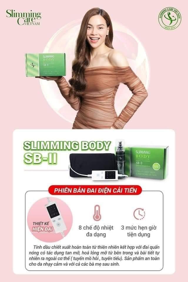 Hình ảnh bộ sản phẩm và thông tin đai điện phiên bản cải tiến.
