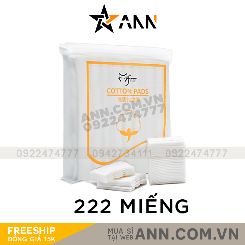 Bông tẩy trang FM Cotton Pads 3 lớp 222 miếng