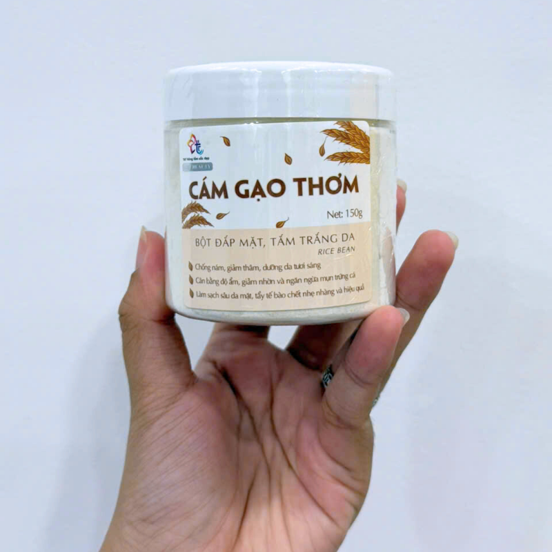 Bột Đắp Mặt Tắm Trắng Da Cám Gạo Thơm Nguyên Chất T&T Beauty 150g/Hộp