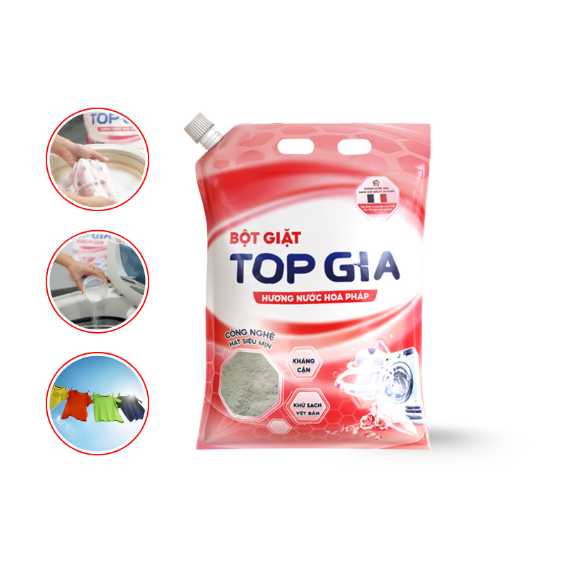 Khám phá Bột Giặt Quần Áo Top Gia 2.2kg Hương Nước Hoa Pháp thuộc nhóm topgia