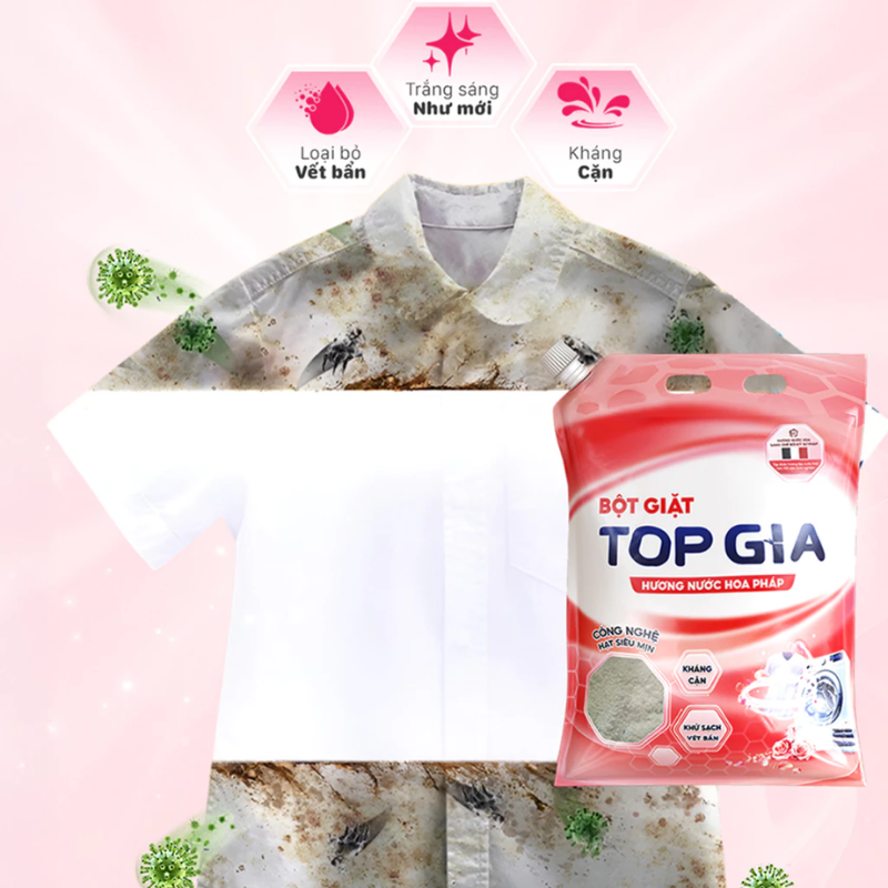 Bột Giặt Top Gia 5kg Hương Nước Hoa Pháp