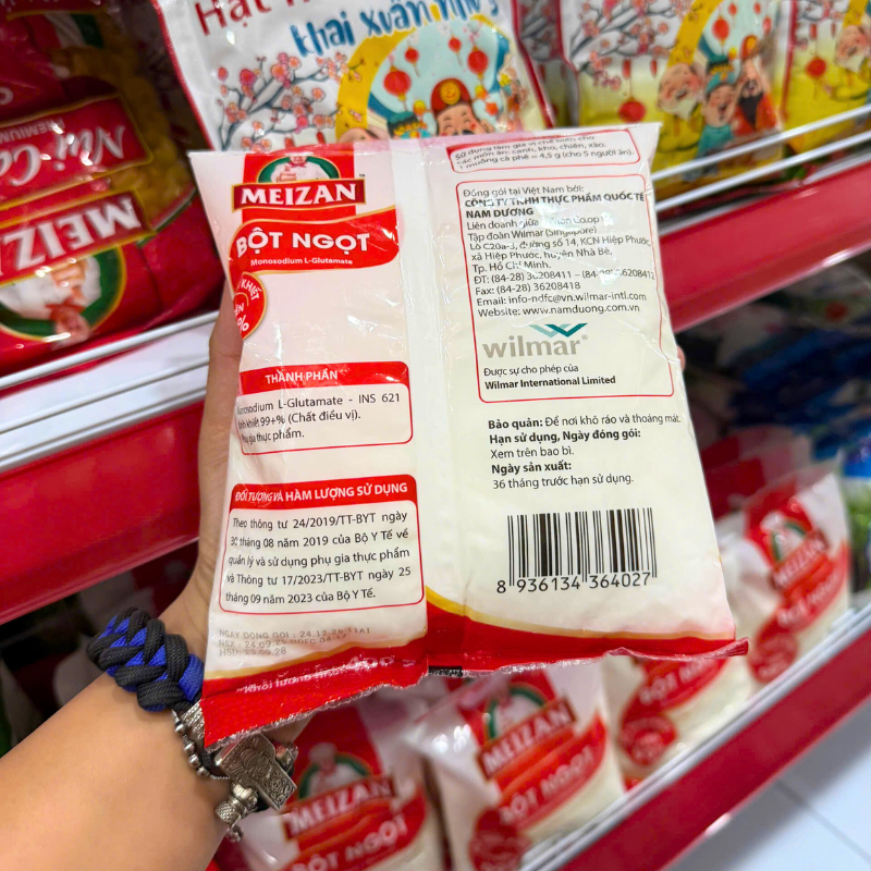 Thông tin thành phần và hướng dẫn dùng in trên bao bì sau