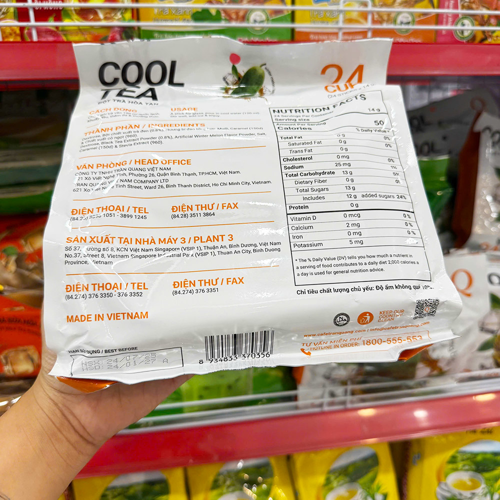 Bột Trà Hòa Tan Bí Đao Trần Quang 336g