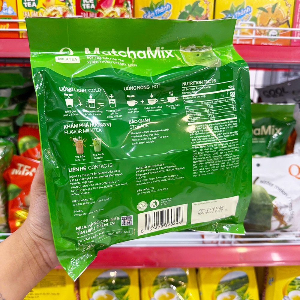 Bột Trà Sữa Hòa Tan MatchaMix Trần Quang 480g