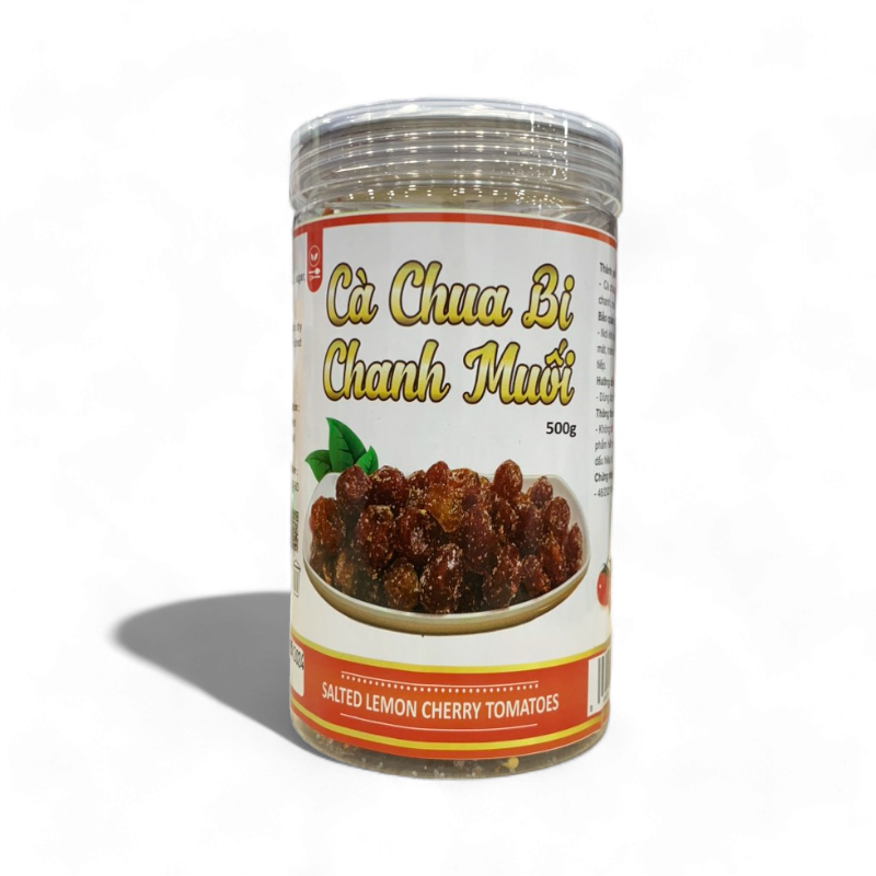 Hũ sản phẩm mặt trước với tên gọi và khối lượng 500g