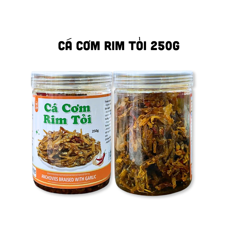 Cá Cơm Rim Tỏi Thơm Ngon 250g Hộp