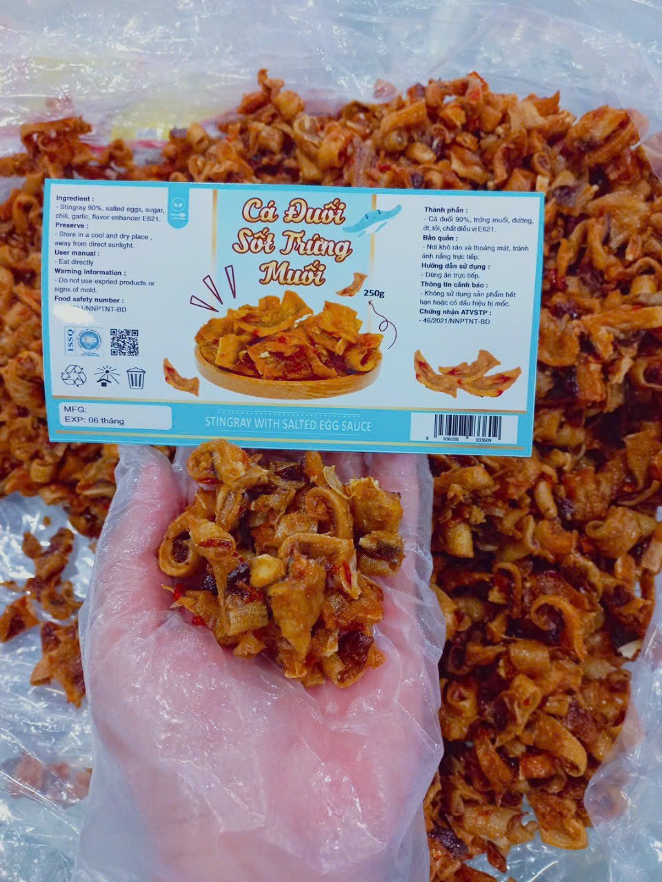 Cá Đuối Sốt Trứng Muối 250g