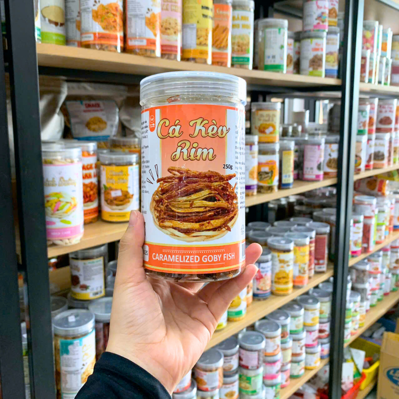 Mặt trước hộp với hình minh họa sản phẩm và quy cách 250g