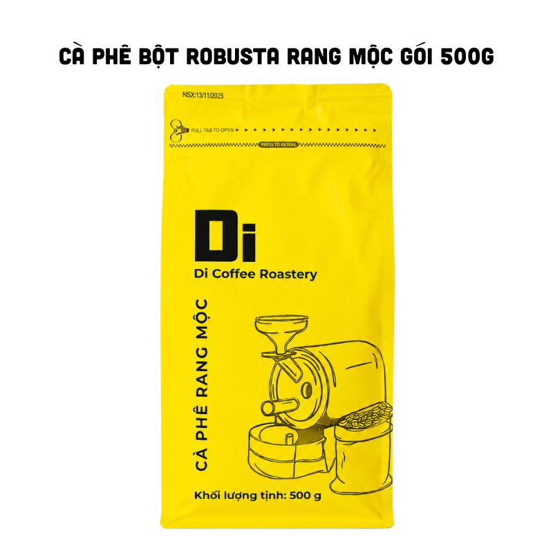 Cà Phê Bột Robusta Rang Mộc 500g