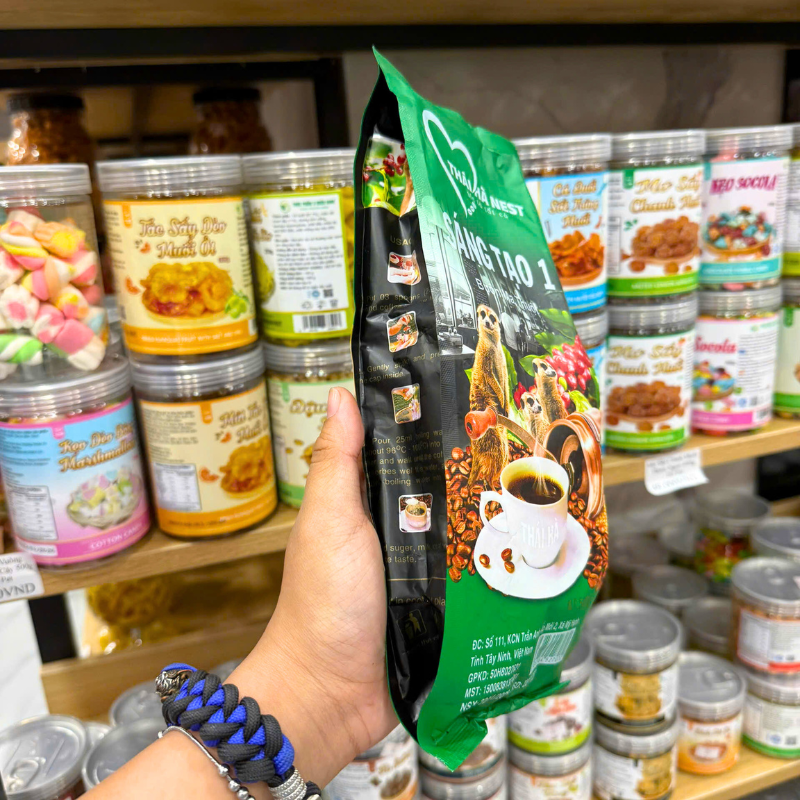Cà Phê Chồn Buôn Ma Thuột Sáng Tạo 1 Thái Hà Nest Màu Xanh Lá 500g