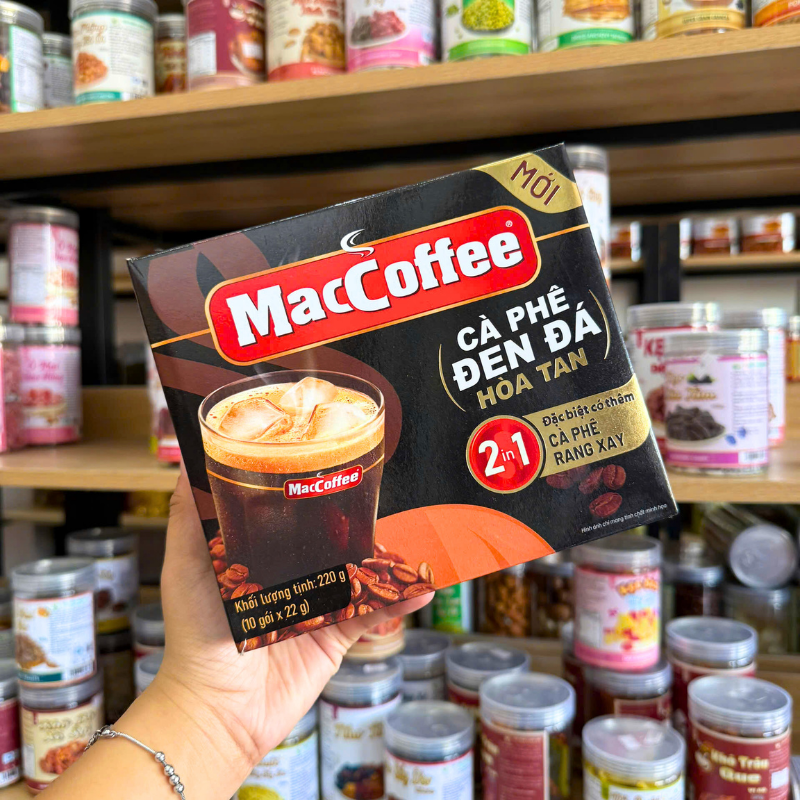 Mặt trước hộp với quy cách 220g và dòng 2in1
