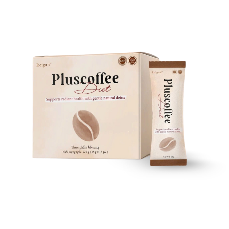 Hình ảnh Cà Phê Giảm Cân Pluscoffee Diet 270g (18g x 15 Gói) trong bộ sưu tập Hỗ trợ giảm cân, tăng cân