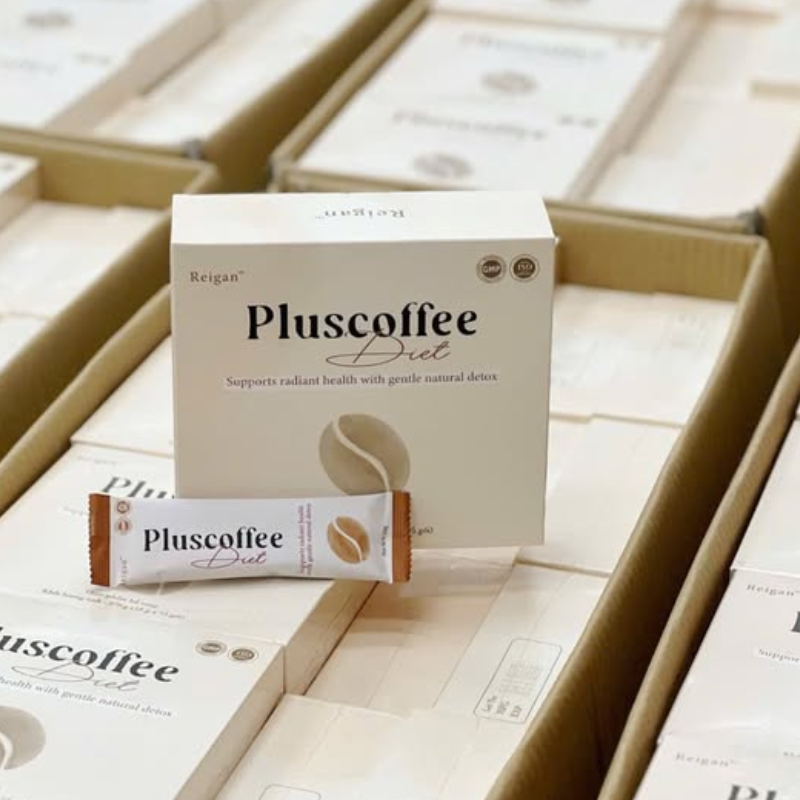 Cà Phê Hỗ Trợ Kiểm Soát Cân Nặng Pluscoffee Diet Reigan 270g (18g x 15 Gói)