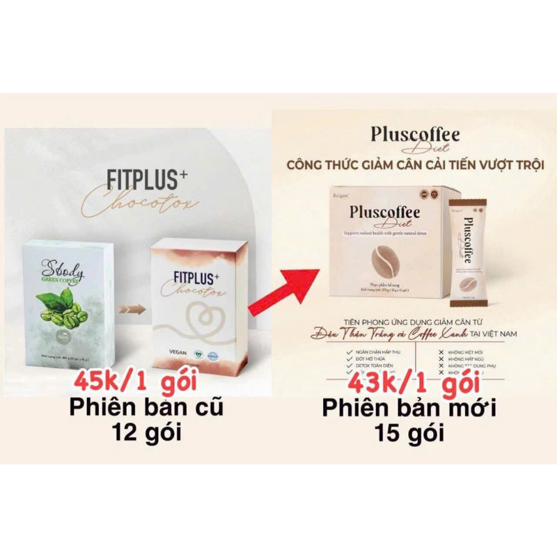 Cà Phê Hỗ Trợ Kiểm Soát Cân Nặng Pluscoffee Diet Reigan 270g (18g x 15 Gói)